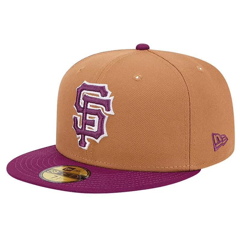 Men's New Era Brown/Purple Atlanta Braves Two-Tone Color Pack 59FIFTY Fitted Hat, Size: 7 7/8 Product Image