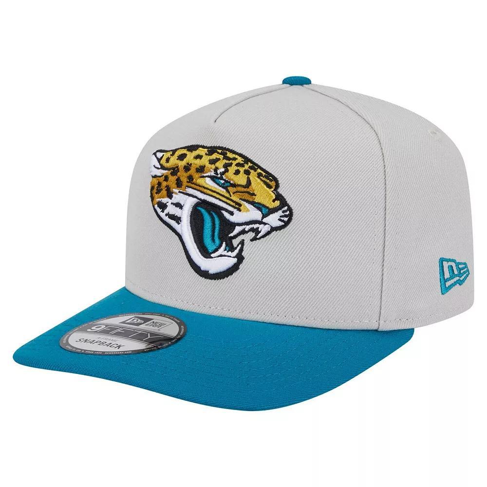 Mens New Era Stone Jacksonville Jaguars Decent 9FIFTY A-Frame Snapback Hat Product Image