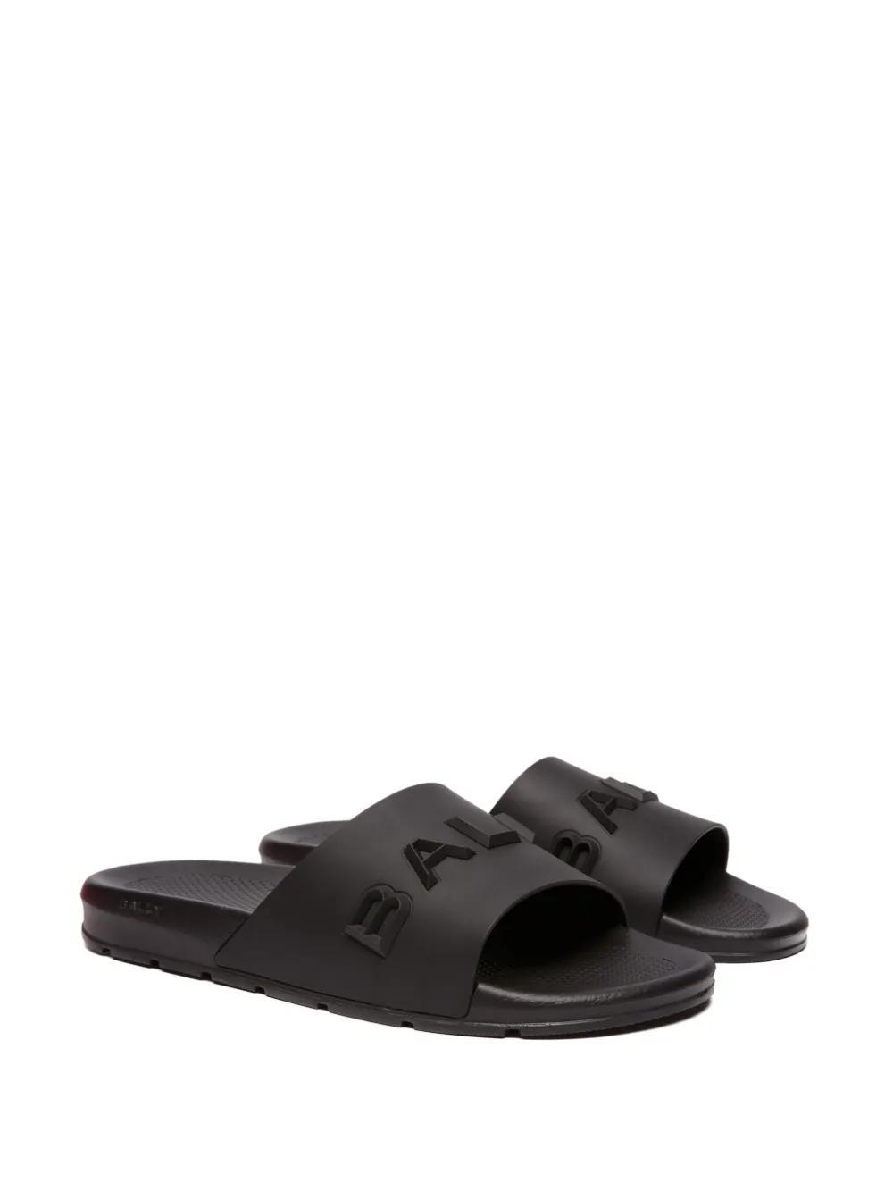 logo-embossed moulded-footbed slides  Product Image
