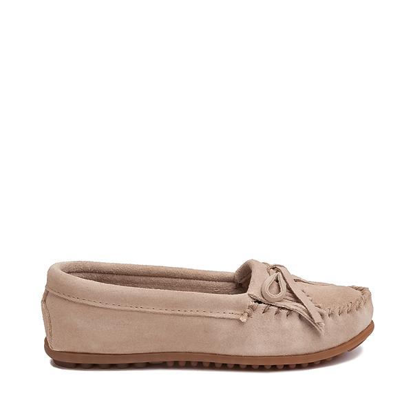 Minnetonka Kilty Suede Bow Detail Fringe Moccasins Product Image