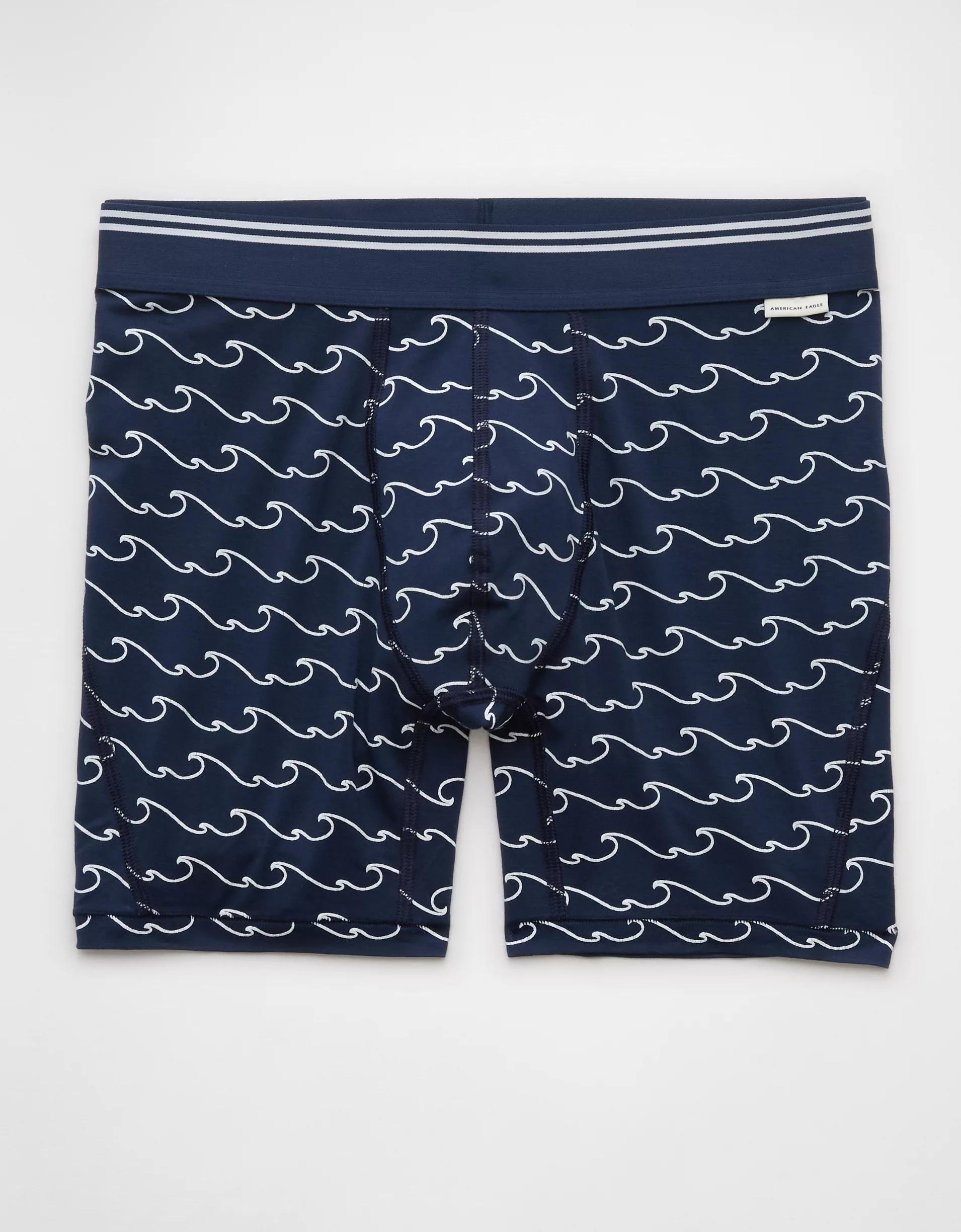 AEO Men's Wavy Stripes 6" Ultra Soft Boxer Brief Product Image