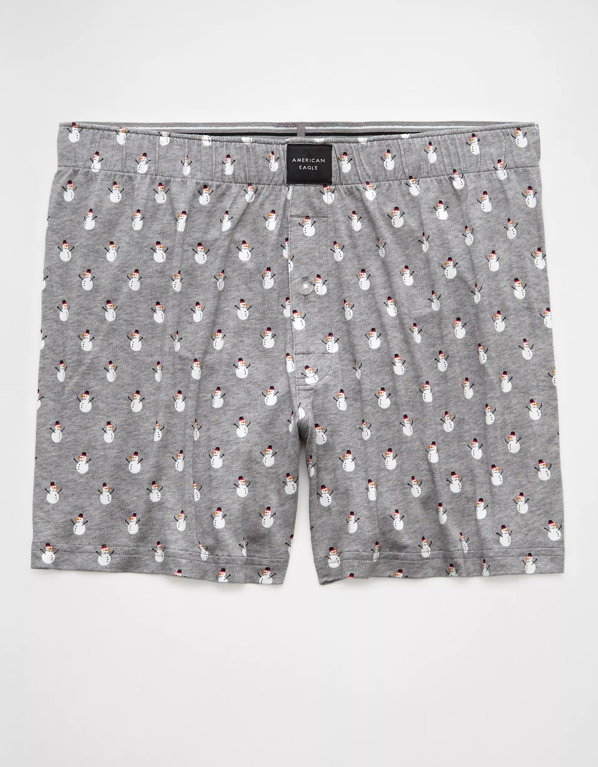 AEO Men's Mini Snowmen Slim Knit Ultra Soft Boxer Short Product Image