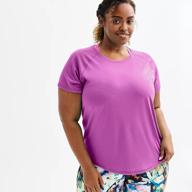 Plus Size Tek Gear® Dry Tek Short Sleeve Tee, Women's, Size: 4XL, Peyton Purple Product Image