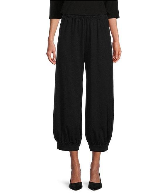 Bryn Walker Wyatt Cotton Knit Wide-Leg Crop Pull-On Pants Product Image
