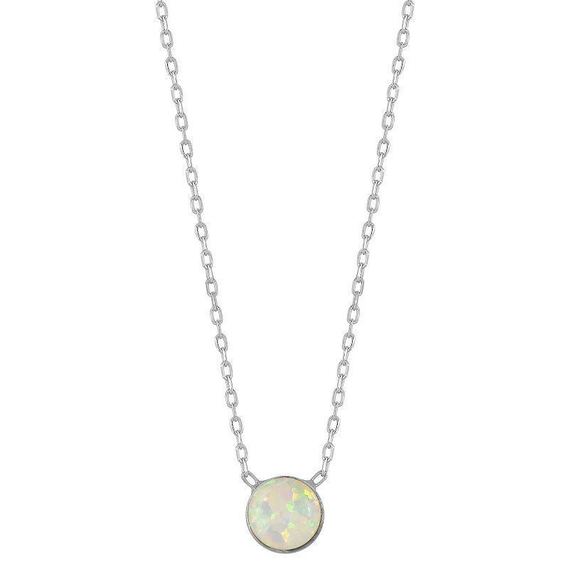 Sunkissed Sterling Gemstone Pendant Necklace, Women's, Silver Tone Product Image