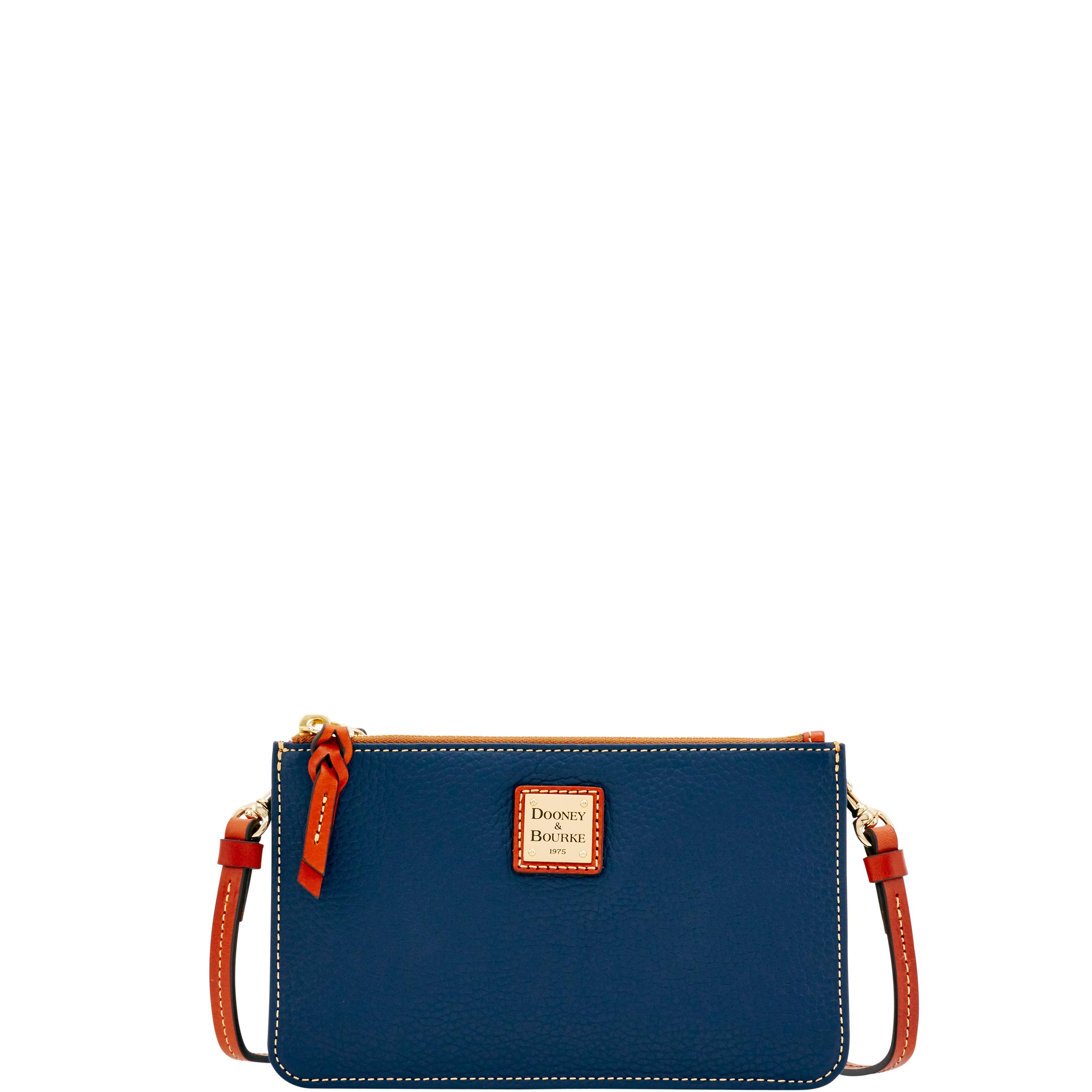 Dooney & Bourke Womens Pebble Grain Ella Crossbody Leather Shoulder Bag in Caramel Product Image