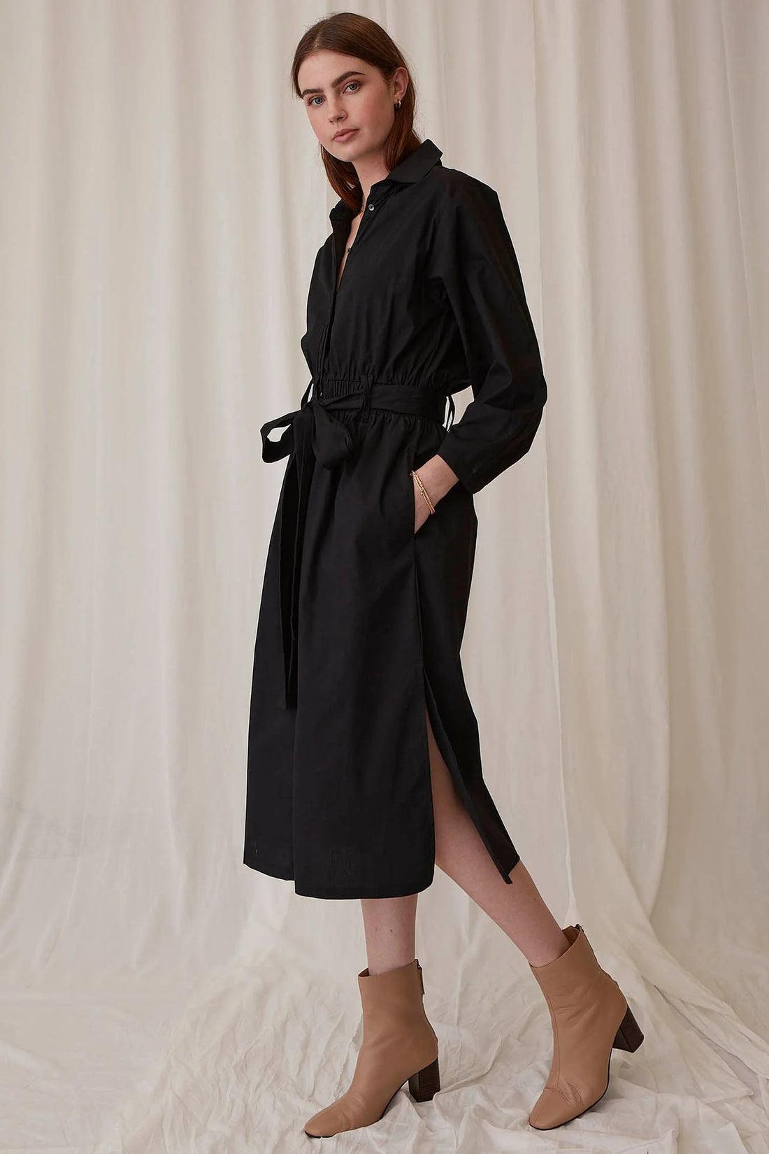 Genevieve Dress-Deep Black Product Image