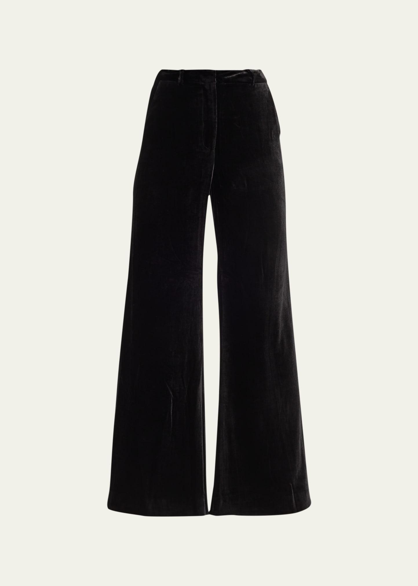 Pilar Velvet Wide-Leg Pants Product Image