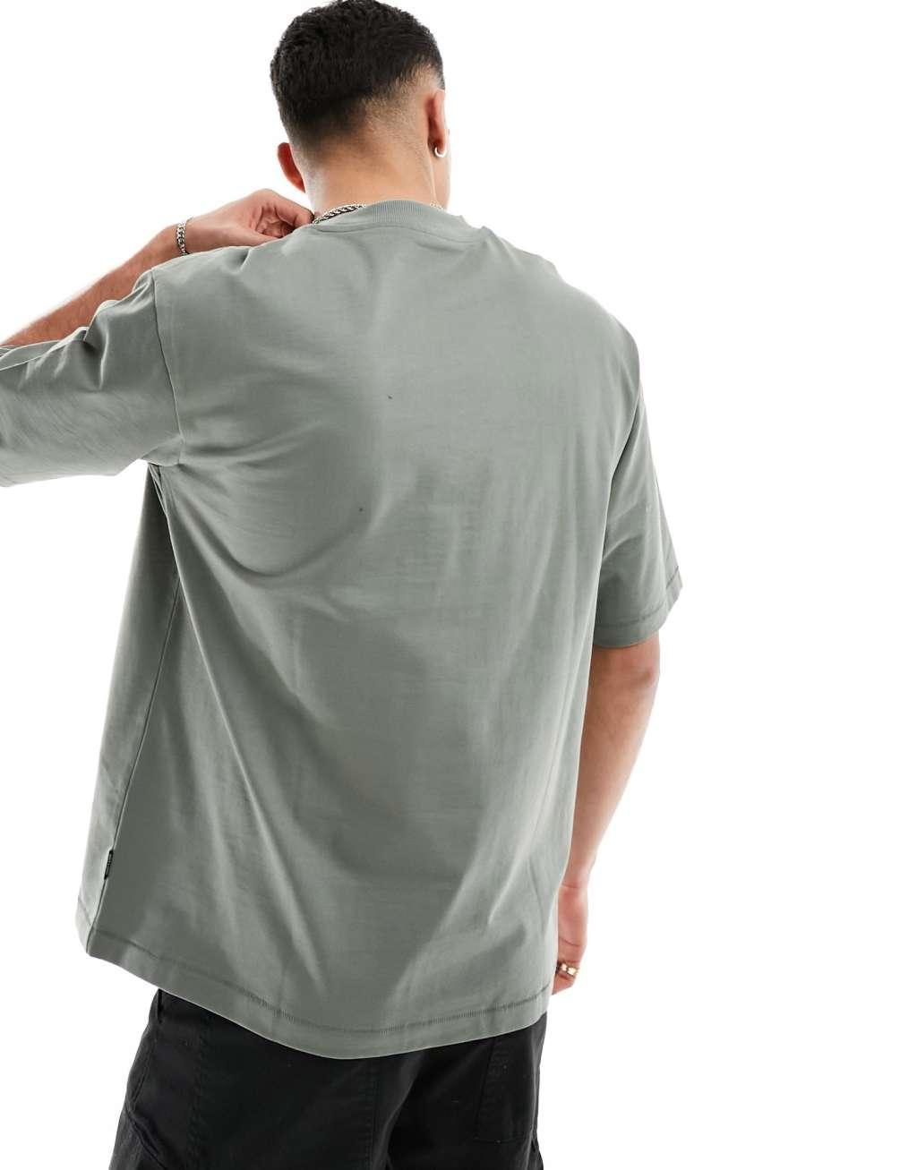 Only & Sons oversize t-shirt in sage gray Product Image