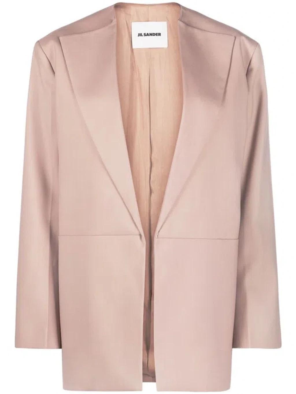 JIL SANDER Open-front Tailored Jacket In Pink Product Image