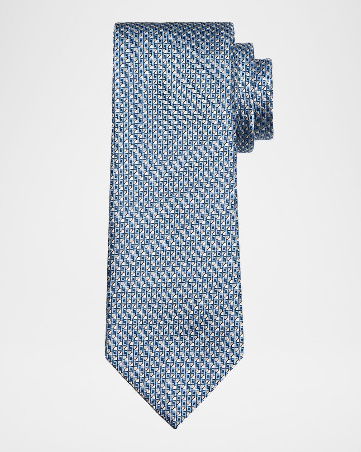 Mens Micro-Triangle Silk Tie Product Image