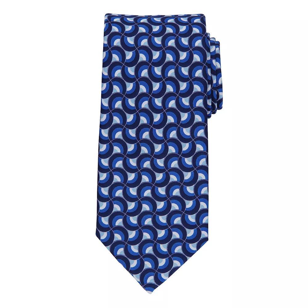 Men's Bespoke Geometric Tie, Blue Provinte Product Image