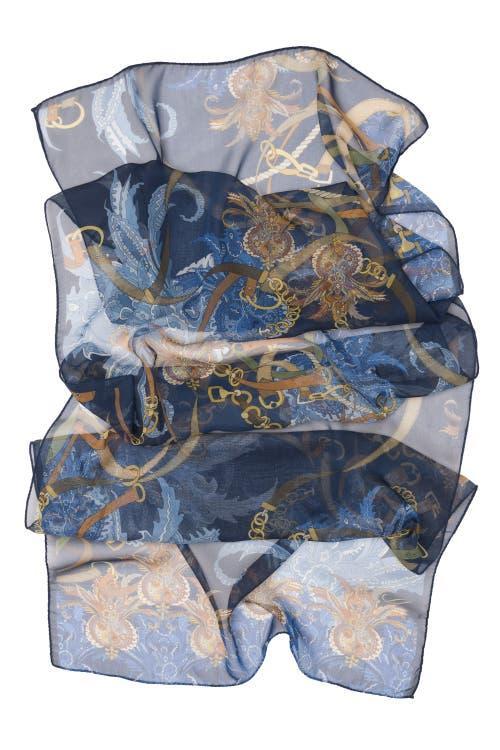 Elizabetta Alessandra - Long Sheer Silk Scarf for Women in Black at Nordstrom Product Image