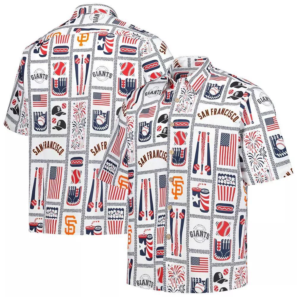 Men's Reyn Spooner White San Francisco Giants Americana Button-Up Shirt, Size: 2XL Product Image