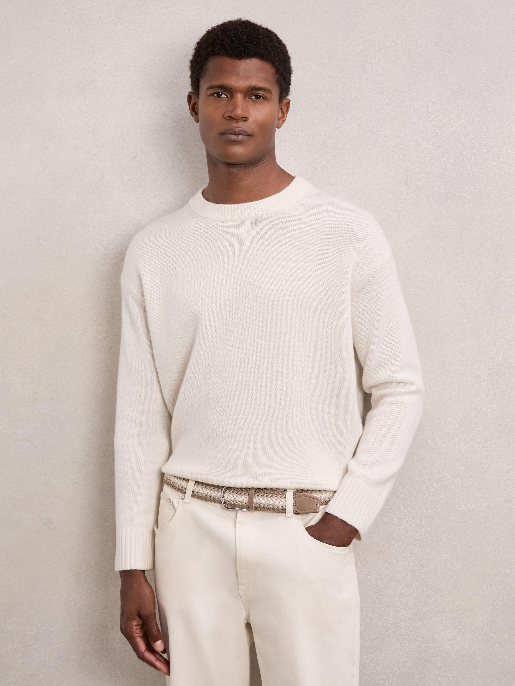 Belt in Taupe Brown/Off White Product Image