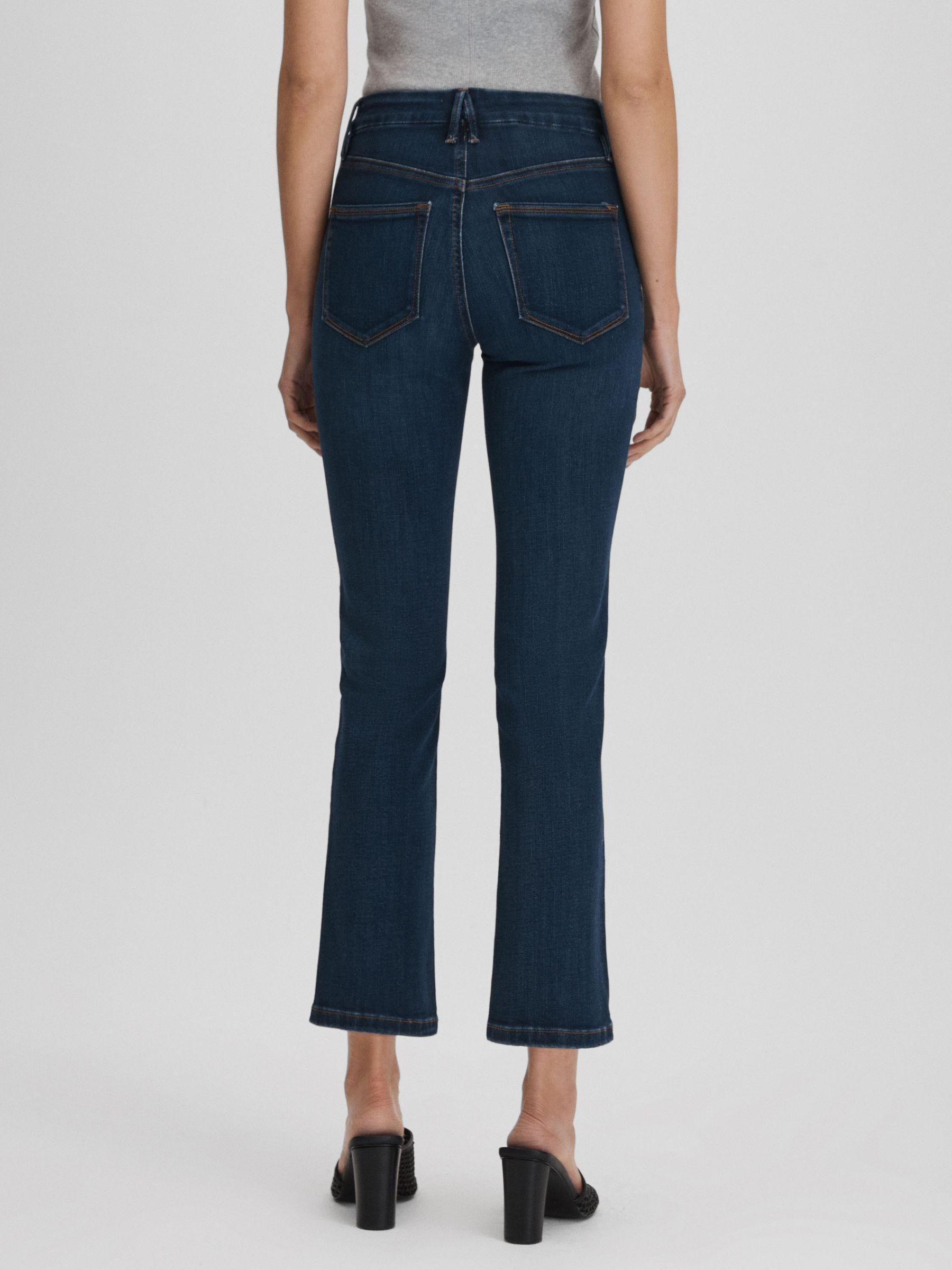 Good American Slim Fit Cropped Jeans in Blue Product Image