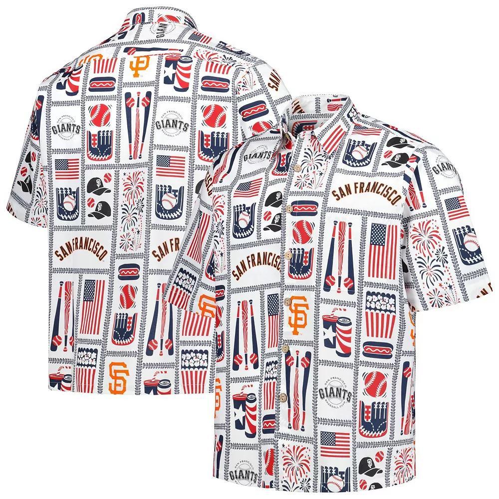 Men's Reyn Spooner White San Francisco Giants Americana Button-Up Shirt, Size: 2XL Product Image