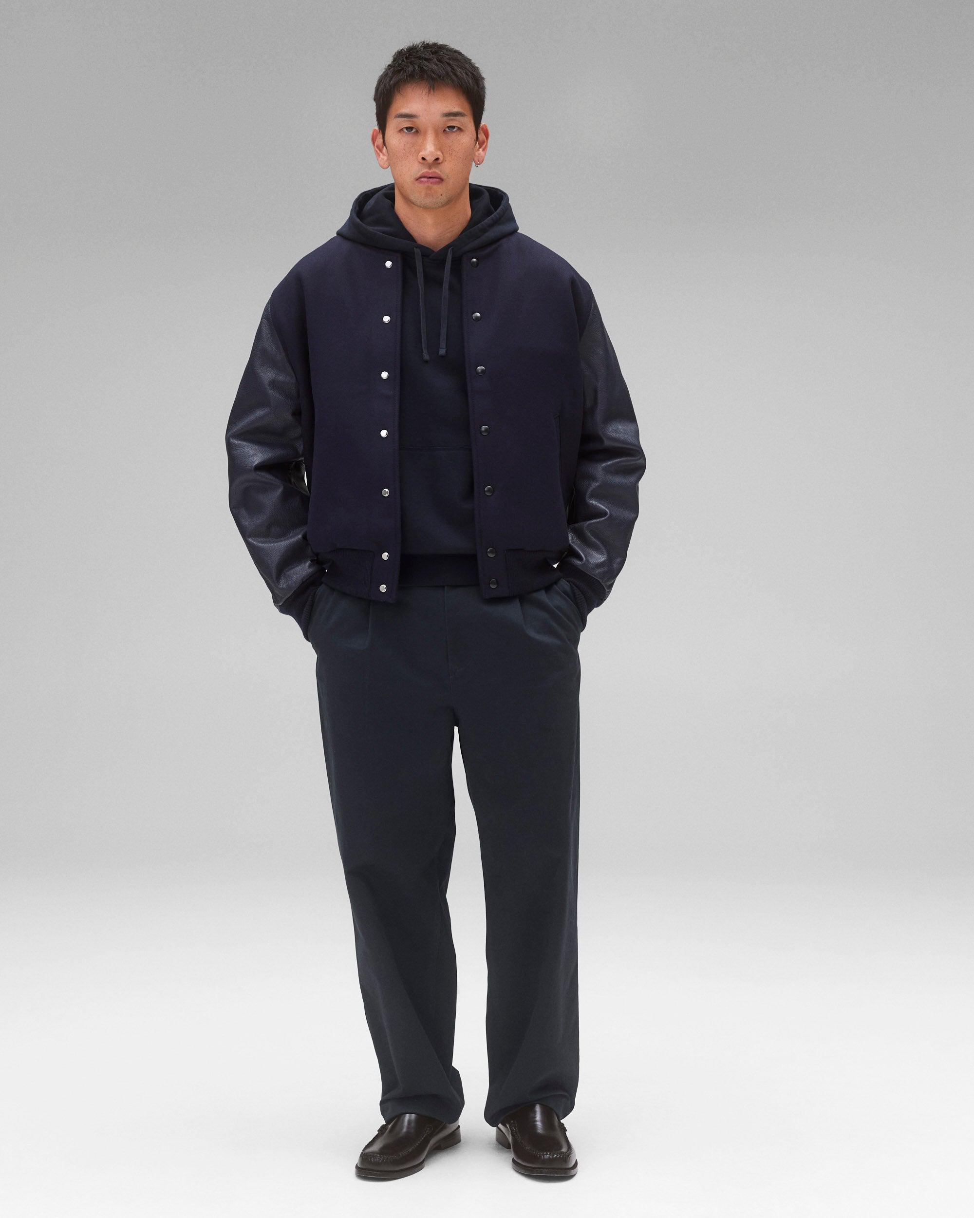 Melton Wool Varsity Jacket Male Product Image