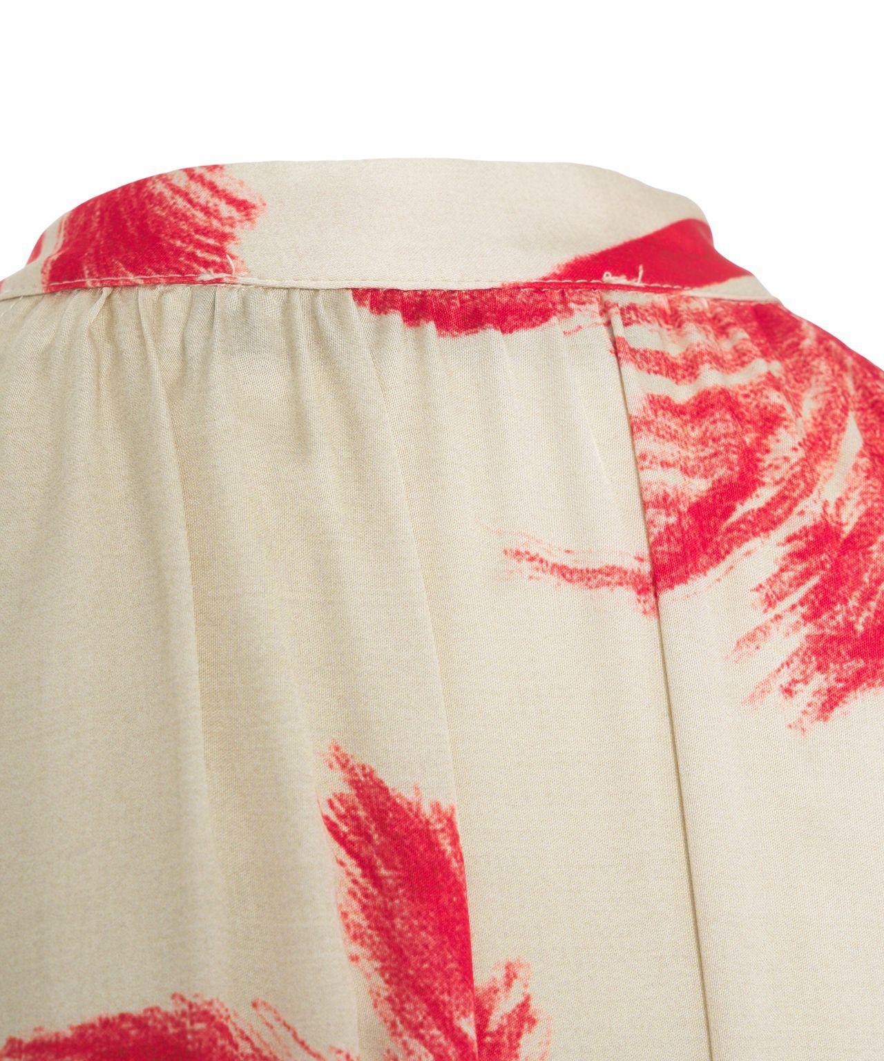 Satin maxi dress with print Product Image