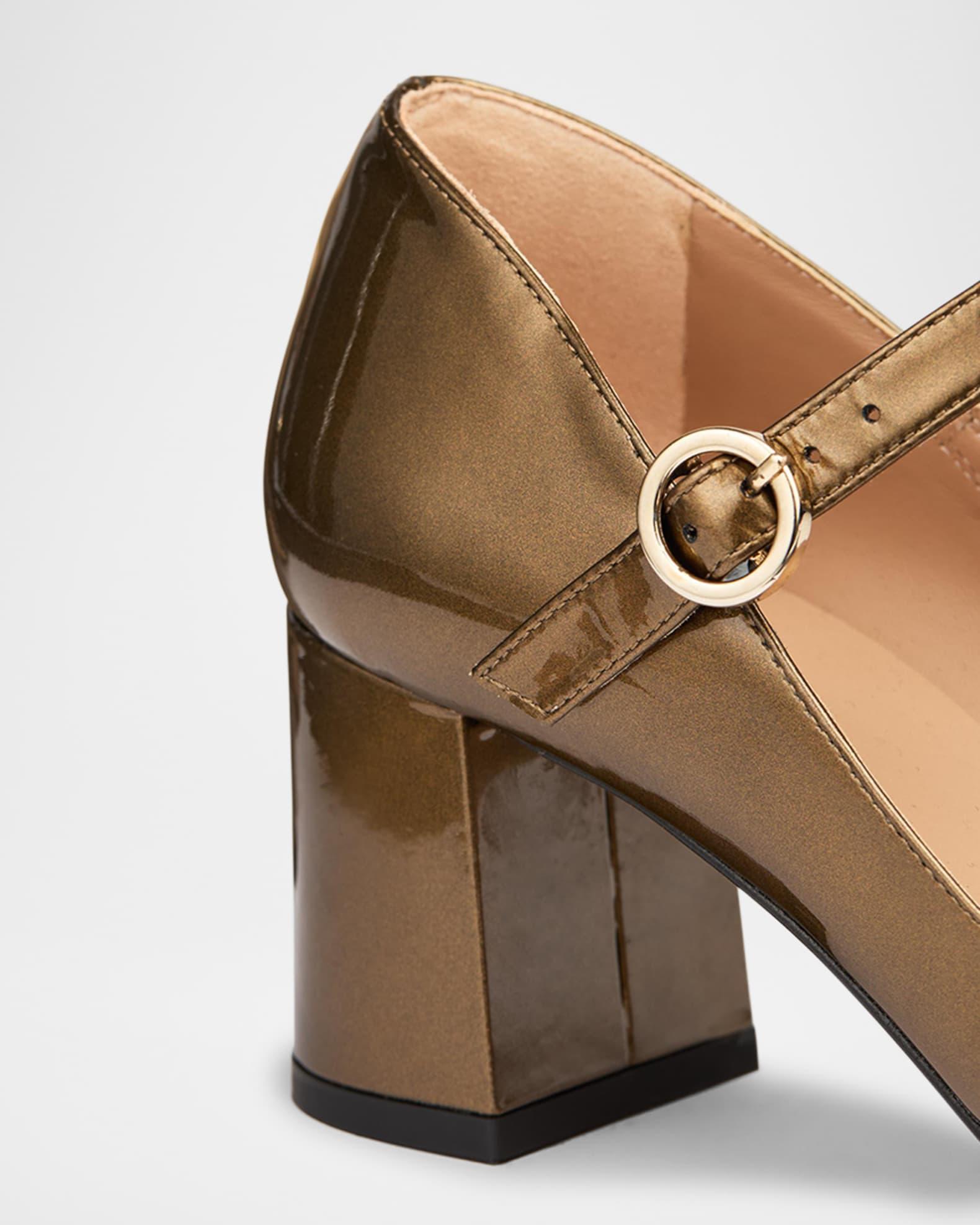 Winter Metallic Leather Mary Jane Pumps Product Image