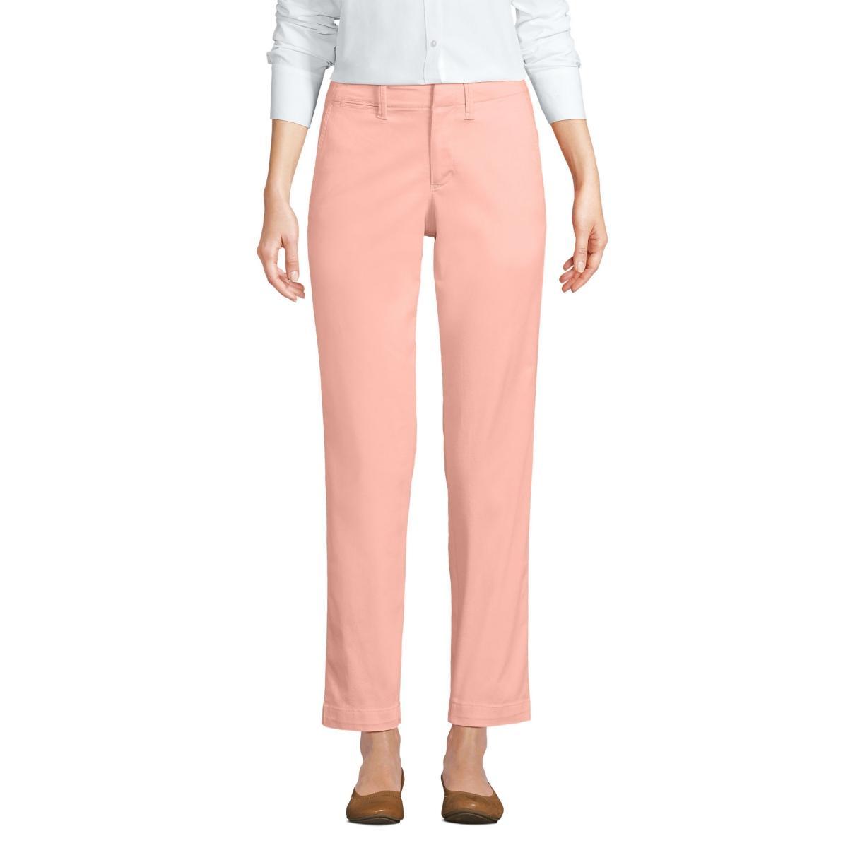 Petite Lands' End Mid Rise Classic Straight Leg Chino Ankle Pants, Women's, Size: 16 Petite, Desert Product Image