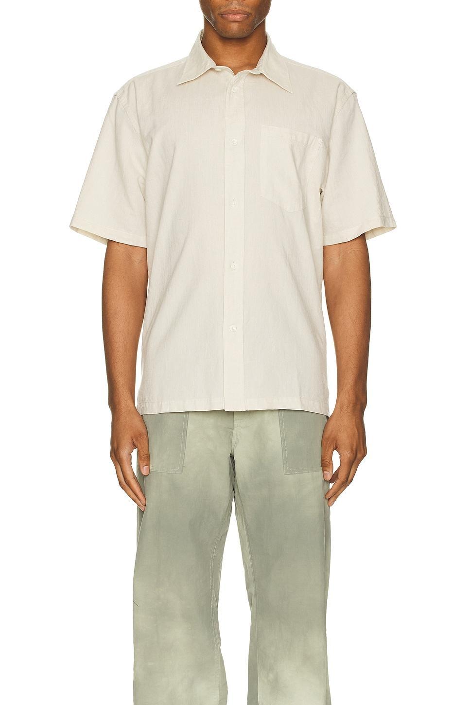 Ivan Relaxed Cotton Linen Shirt Product Image