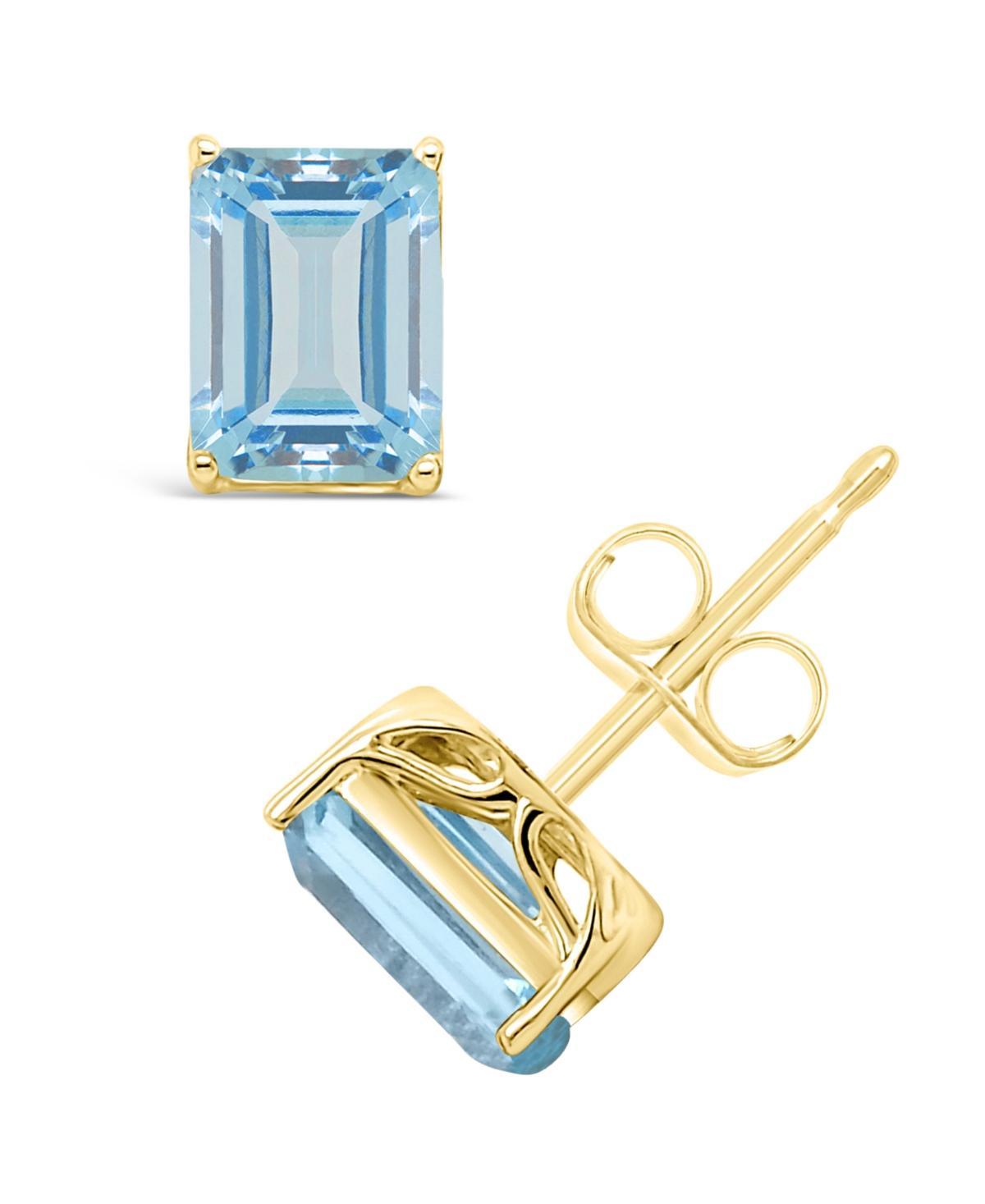 Alyson Layne 14k Gold Sky Blue Topaz Stud Earrings, Women's, 14k White Gold Product Image