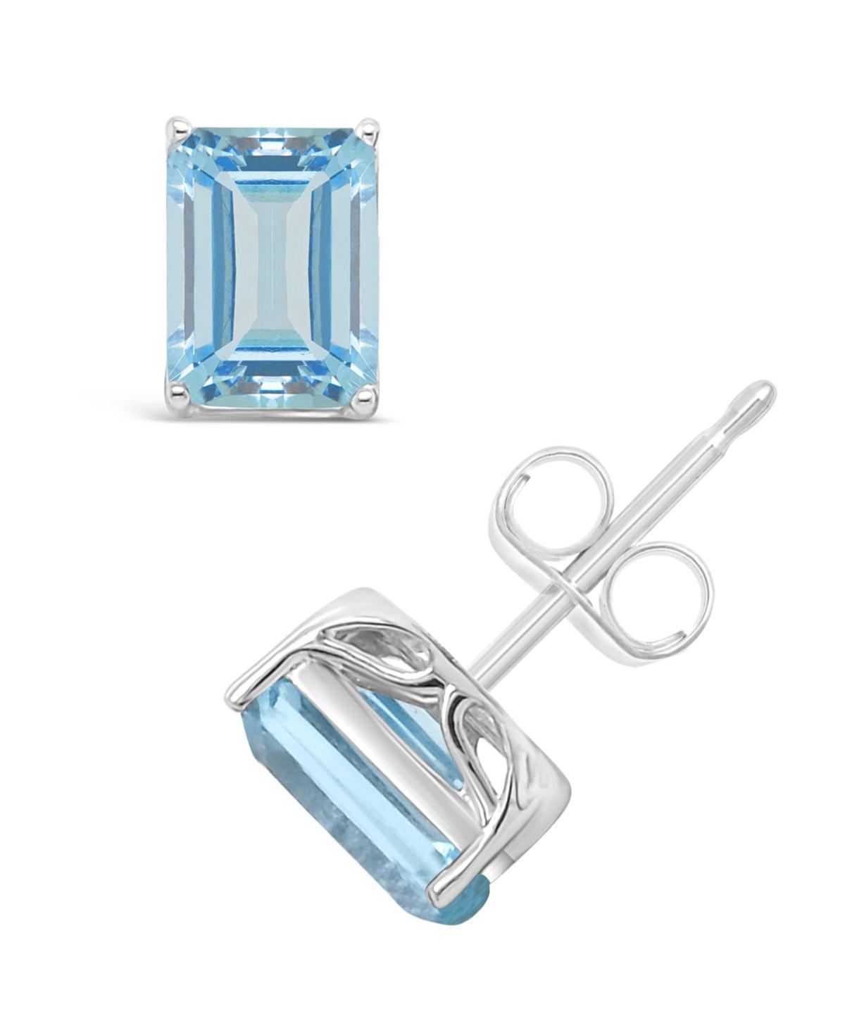 Alyson Layne 14k Gold Sky Blue Topaz Stud Earrings, Women's, 14k White Gold Product Image