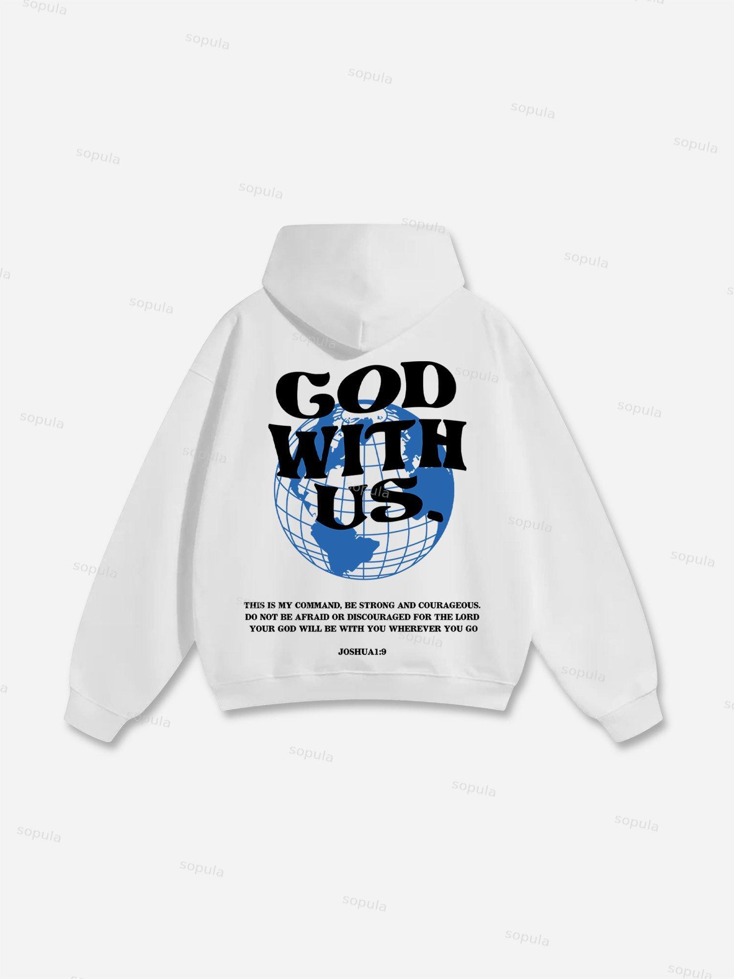 Vintage Boxer Patch Graphic Print Oversized Hoodie Product Image