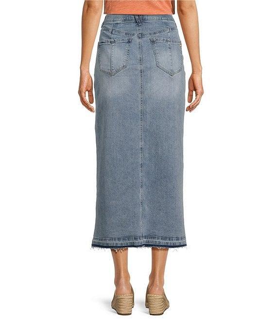 Democracy #double;Ab#double;solution Skyrise Front Slit Released Hem Stretch Denim Skirt Product Image