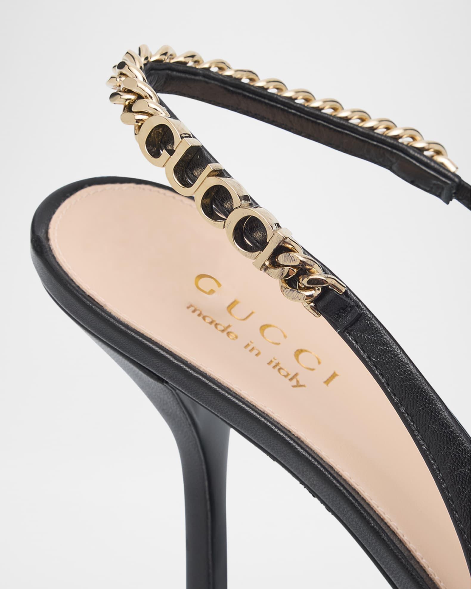 Signoria Slingback Leather Pumps Product Image