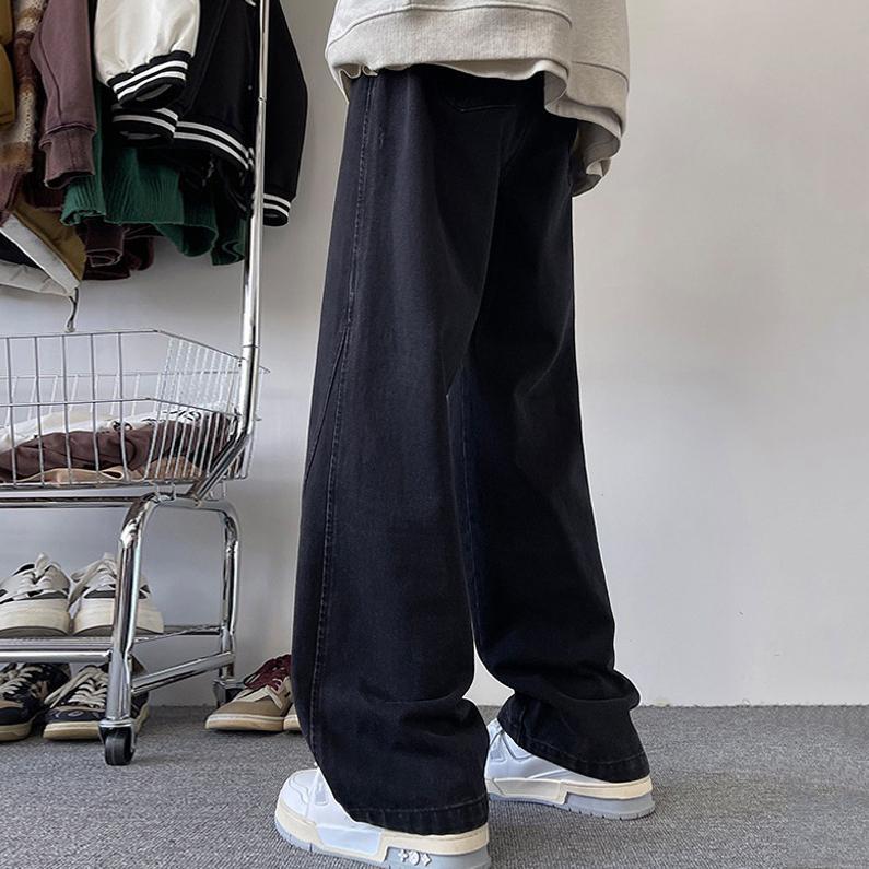 Men's Retro Yellow Mud Handsome Street Bootcut Jeans Product Image