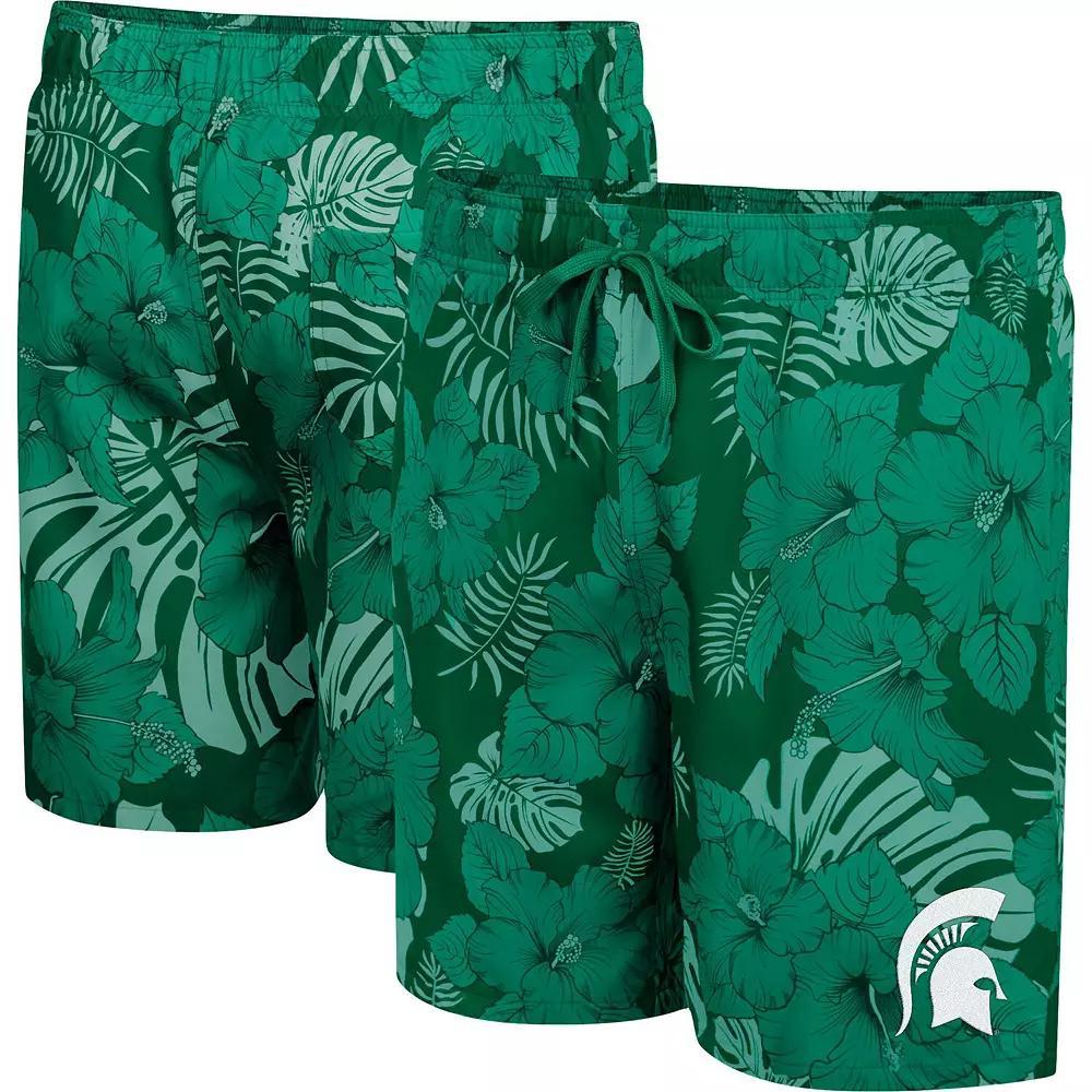 Men's Colosseum Green Michigan State Spartans The Dude Swim Shorts, Size: XL Product Image