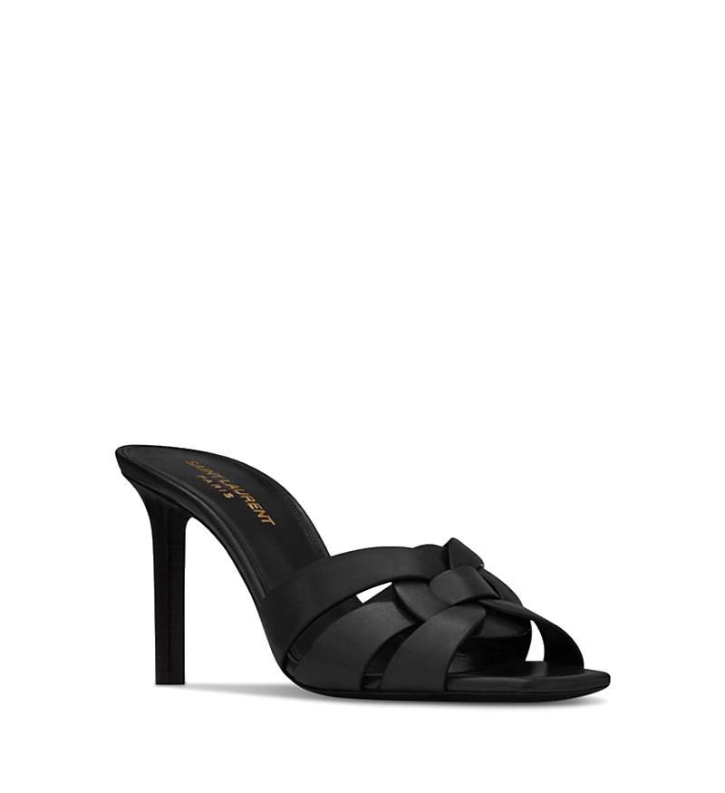Saint Laurent Womens Tribute Mules in Smooth Leather Product Image