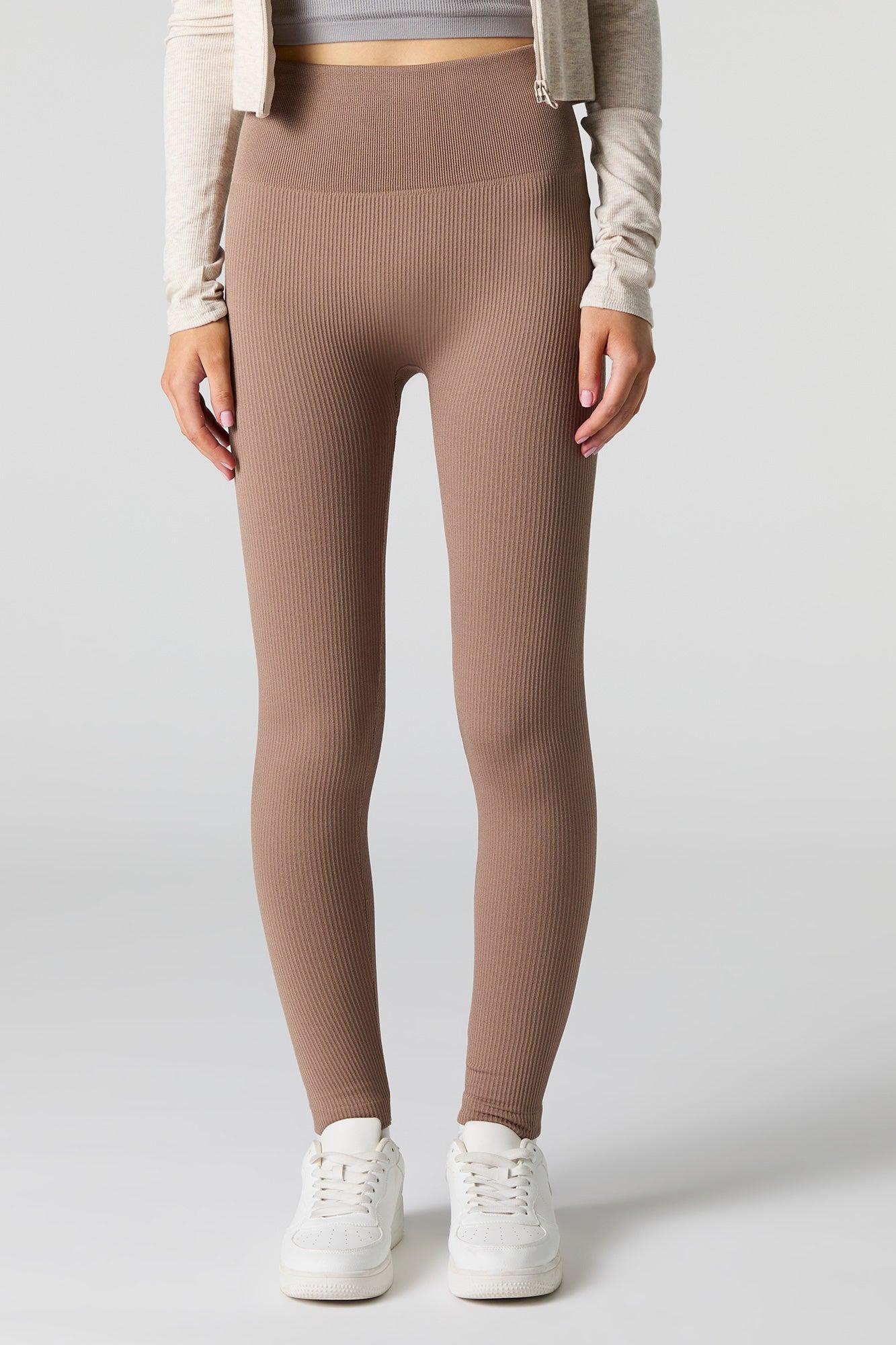 High Rise Seamless Ribbed Legging Female Product Image