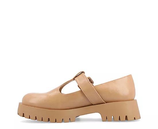 Journee Suvi Tru Comfort Foam Womens Mary Jane Flats Ivory Product Image