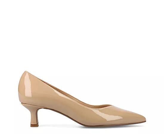 Journee Pammie Medium and Wide Width Women's Slip-On Kitten Heel Pumps, Size: 9, Patent Product Image
