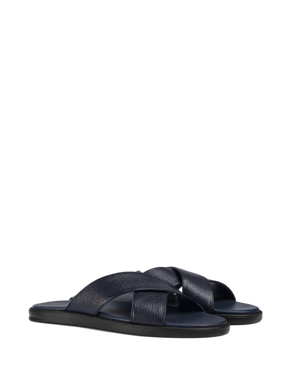 crossover leather slides Product Image