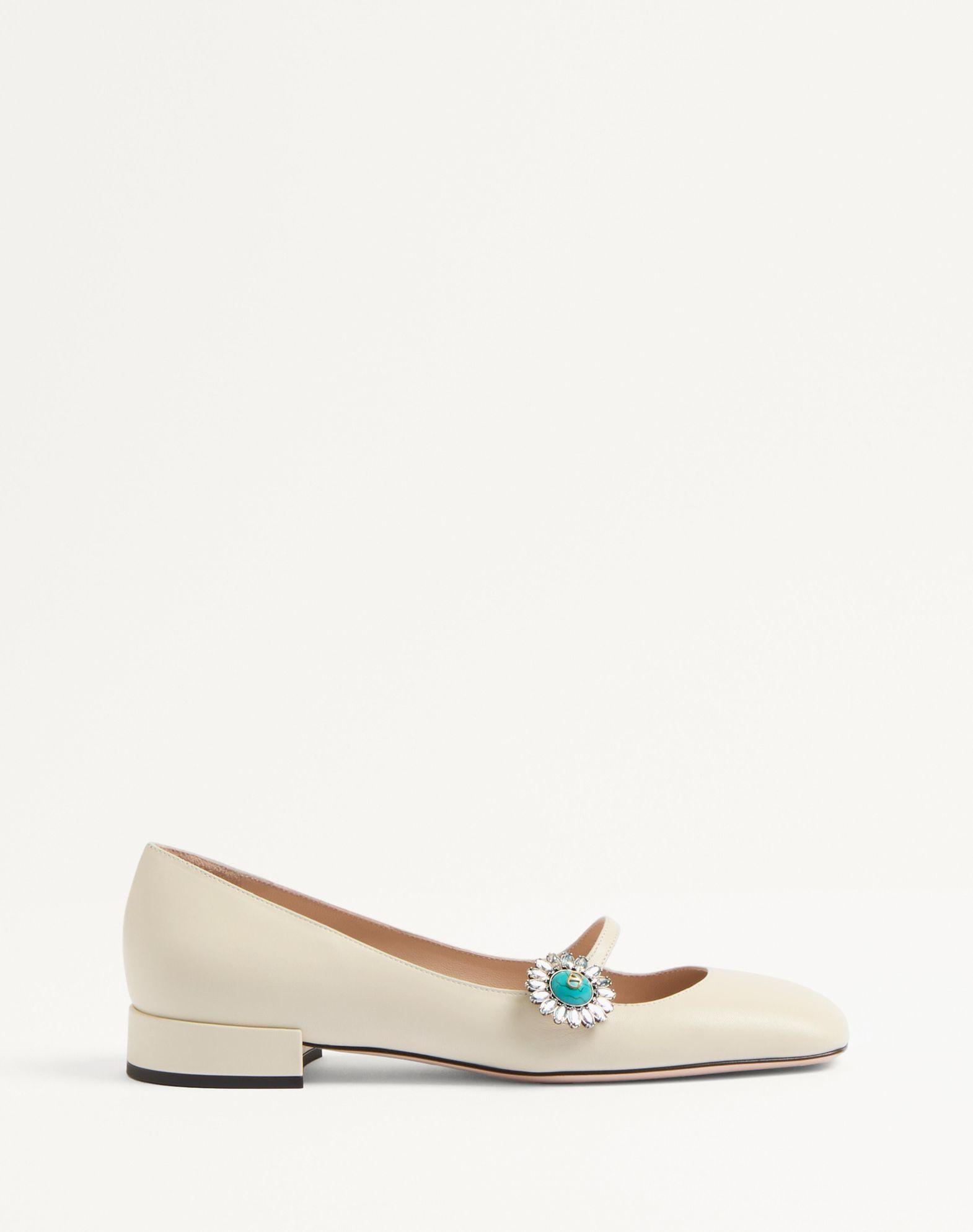 Mary-Jane Preshoes Ballerina In Kidskin With Jewel Button 20Mm Product Image