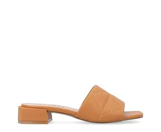 Journee Elidia Women's Block Heel Sandals, Size: 7.5, Brown Product Image