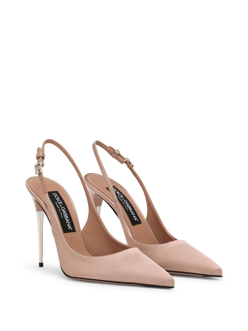 105mm slingback leather pumps Product Image