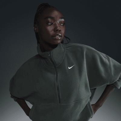 Nike One Women's Therma-FIT Oversized 1/2-Zip Fleece Top Product Image