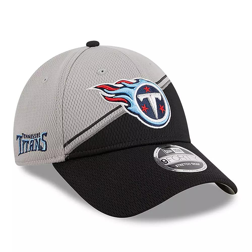 Men's New Era  Gray/Black Tennessee Titans 2023 Sideline 9FORTY Adjustable Hat, Grey Product Image