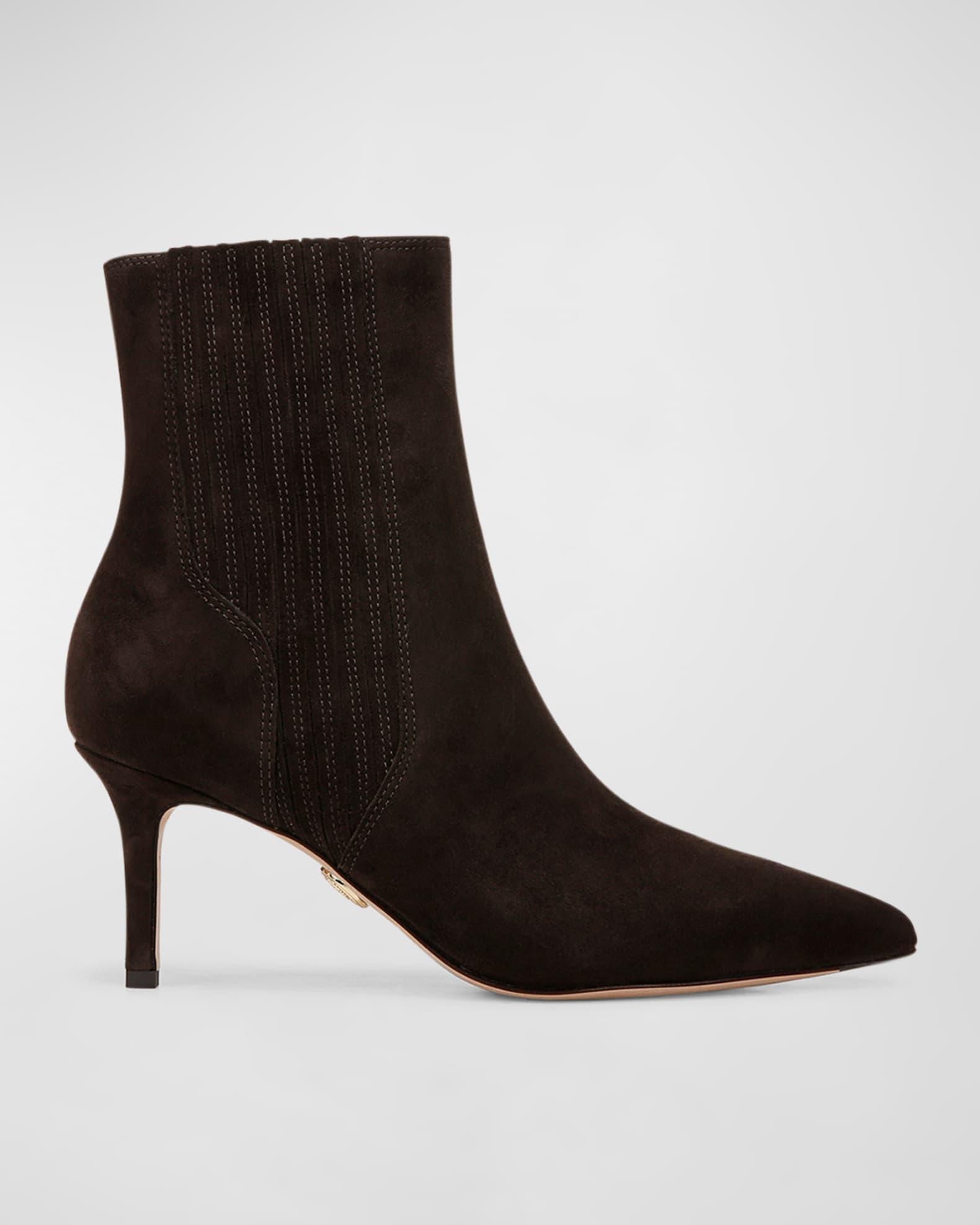 Lisa Suede Stiletto Ankle Booties Product Image