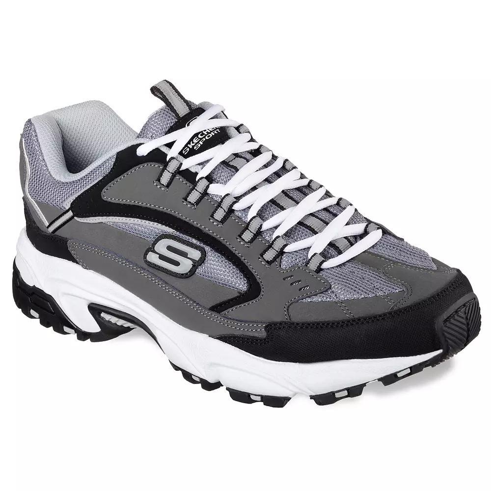 Skechers® Stamina Cutback Men's Shoes, Size: 10.5 Wide, Grey Black Product Image