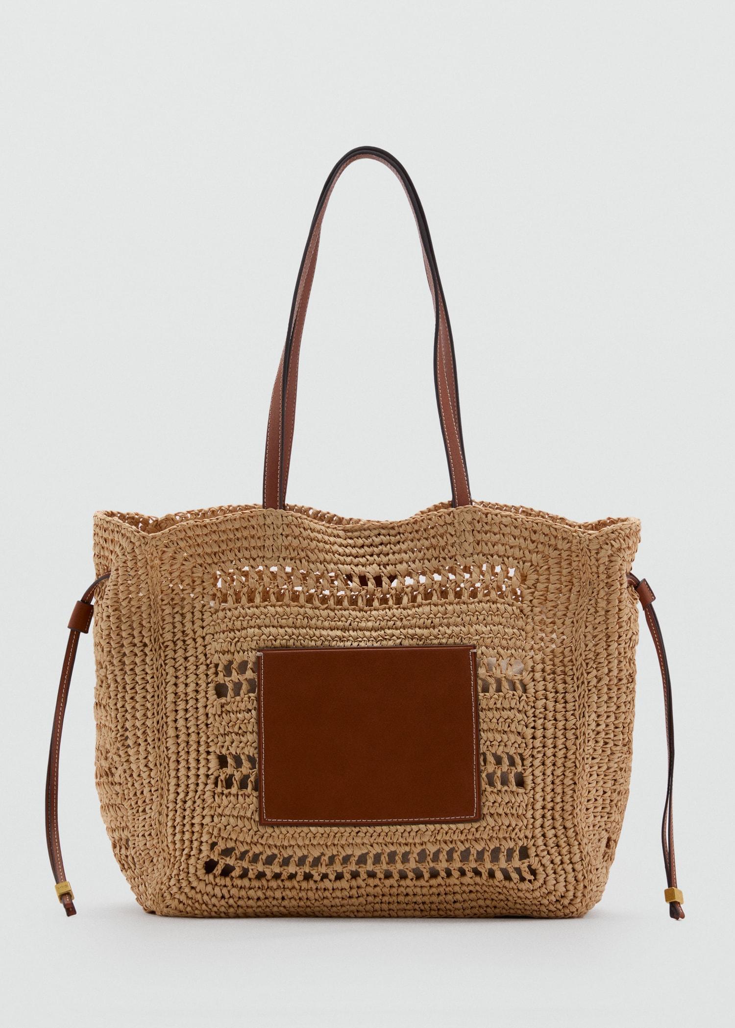Natural fibre shopper bag - Women | MANGO USA Product Image