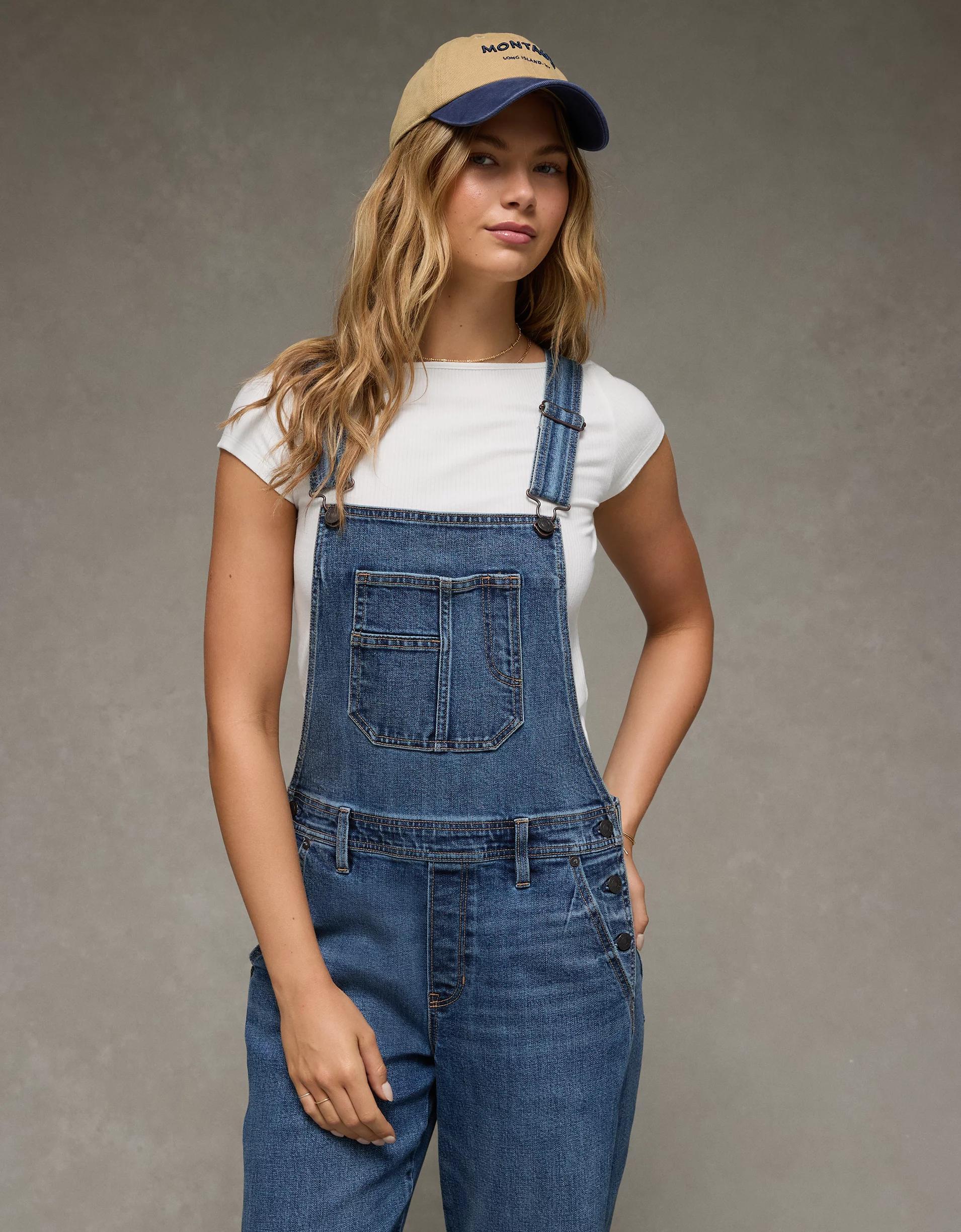 AE Stretch Stovepipe Overall Product Image
