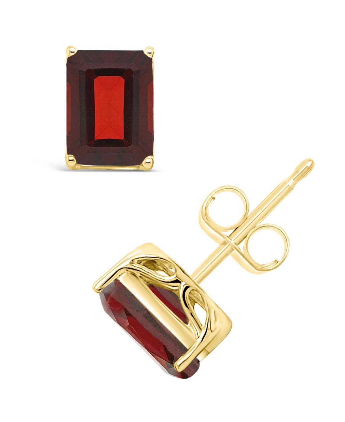 Alyson Layne 14k Gold Emerald Cut Citrine Stud Earrings, Women's, 14k White Gold Product Image