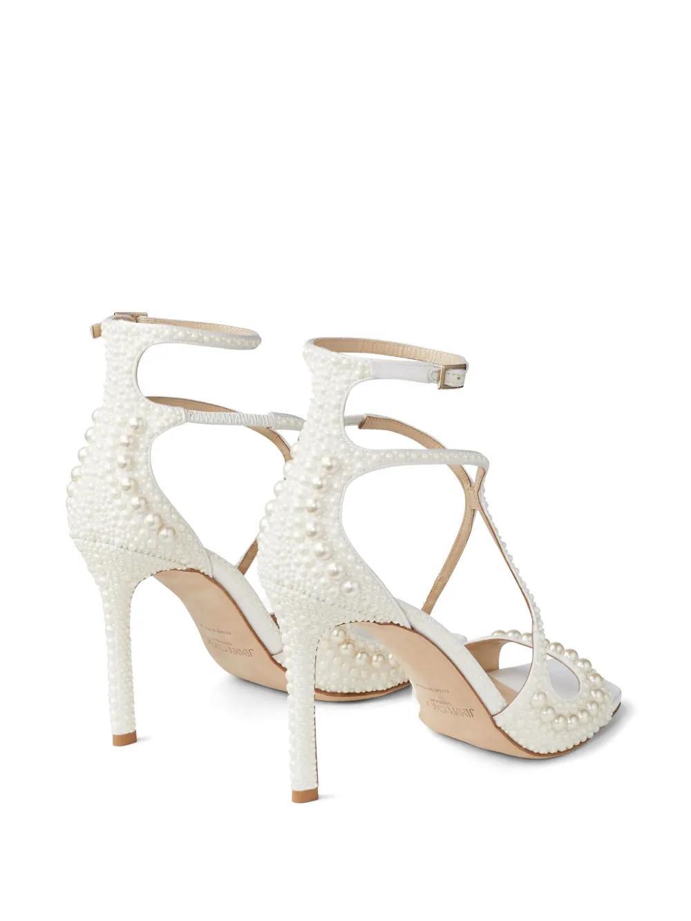 Azia 95mm pearl-embellished sandals Product Image