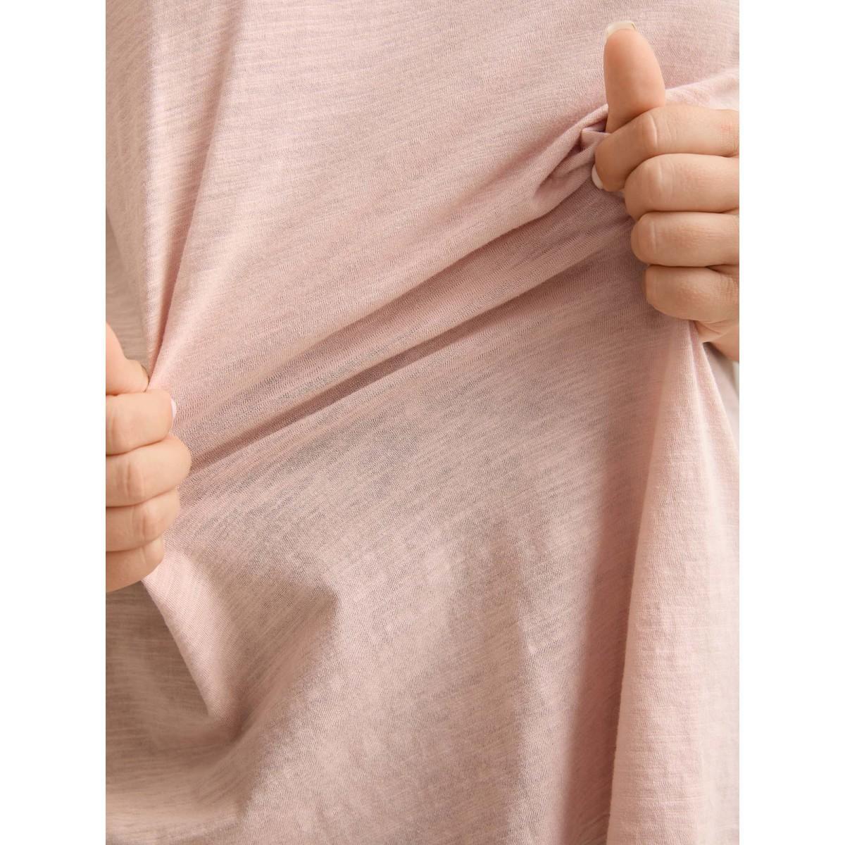 Plus Size Pure Cotton Stretchy Bow Back T-Shirt Dirtypink Women Tie knot Round Neck Everyday-Casual T-shirts BloomChic 14-16/1X Product Image